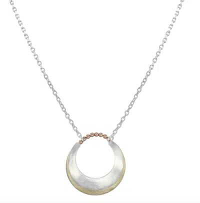 Marjorie Baer Women's Large Crescents With Beads Necklace In Silver