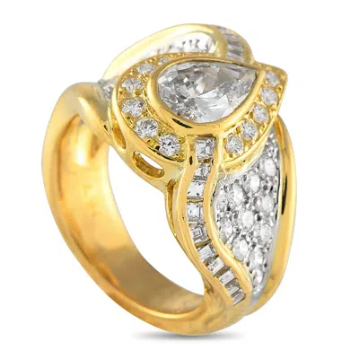 Lb Exclusive 18k Yellow Gold 3.11ct Diamond Ring Mf09-061325 In Gold