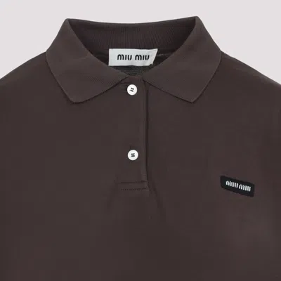 Miu Miu Lapel Long Sleeve Polo Shirt