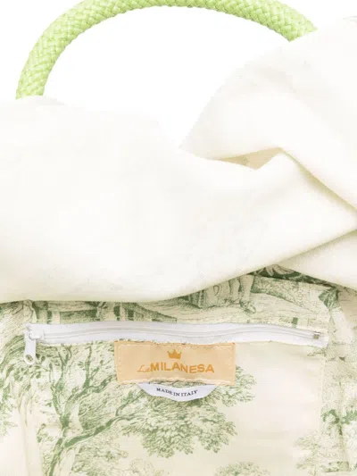 La Milanesa Calore Straw Tote Bag In Neutral