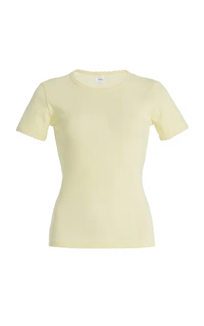 Leset Pointelle-knit Cotton T-shirt