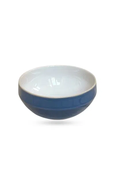 The Lino Essential Stoneware Serving Bowl In Blue