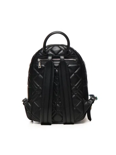 Love Moschino Quilted Black Backpack With Zip Closure