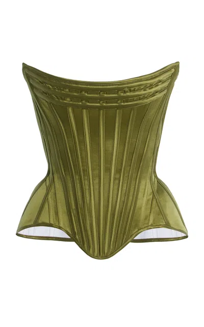 Wiederhoeft Wasp Cotton-silk Corset Top