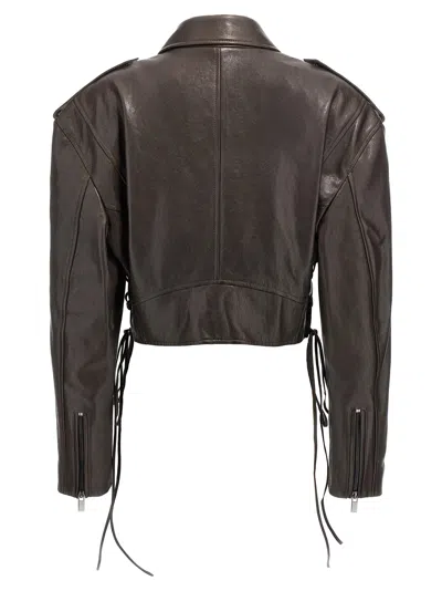 Magda Butrym '19' Biker Jacket In Brown