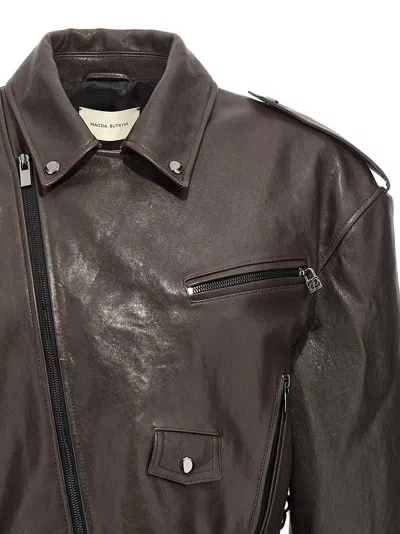 Magda Butrym '19' Biker Jacket In Brown