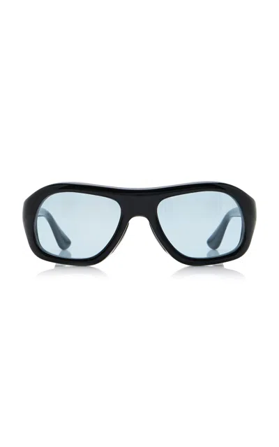 Port Tanger Gray Aviator-frame Acetate Sunglasses