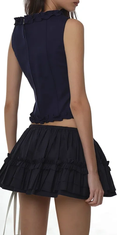 Sandy Liang Coli Skort Navy