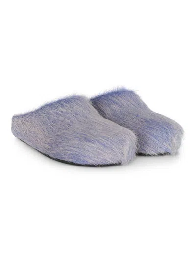 Marni Sabot Made Of Cowhide In Blue