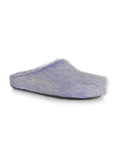 Marni Sabot Made Of Cowhide In Blue