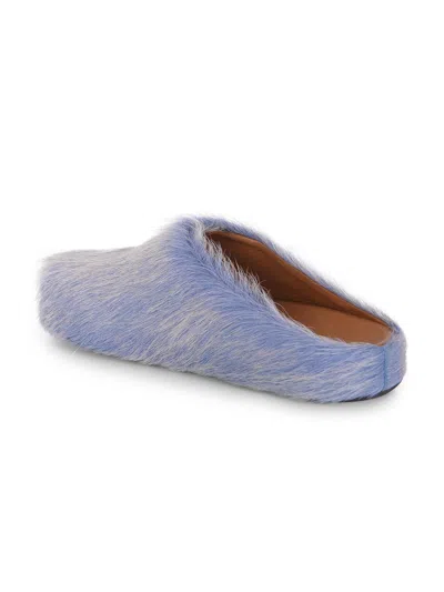 Marni Sabot Made Of Cowhide In Blue