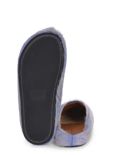 Marni Sabot Made Of Cowhide In Blue