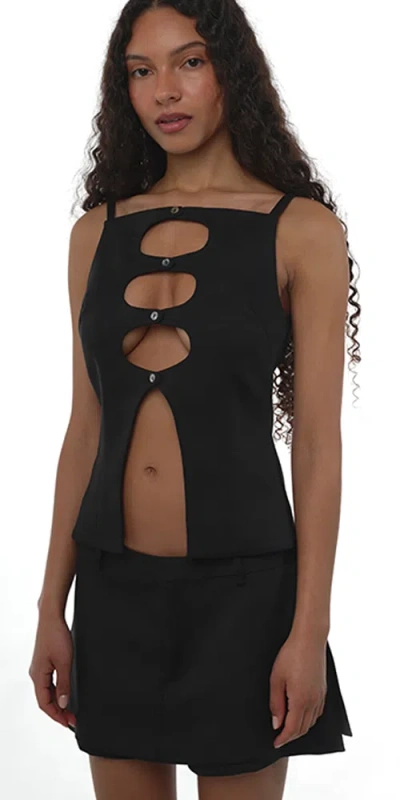 Sandy Liang Saguaro Top In Black