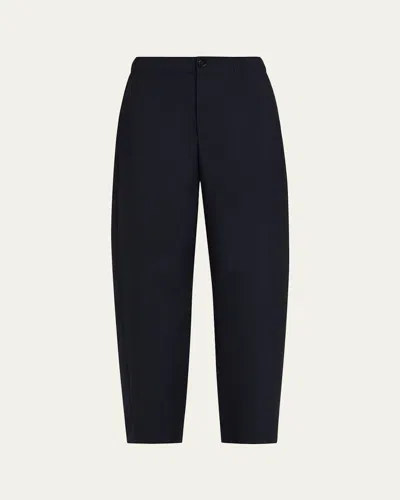 Marni Elastic Waistband Straight-leg Trousers In Black
