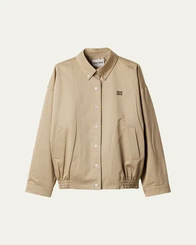 Miu Miu Chino Cloth Blouson Jacket