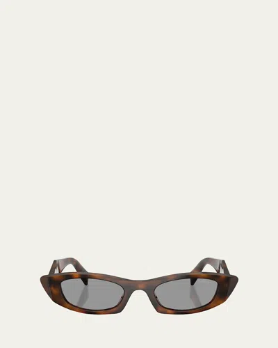 Prada Pr B16sf Acetate Oval Sunglasses