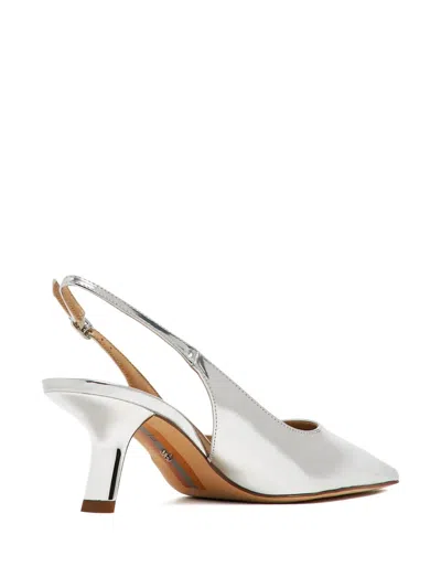 Sam Edelman Slingback-pumps Im Metallic-look In Silver