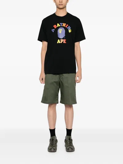 A Bathing Ape T-shirt Mit Print In Black