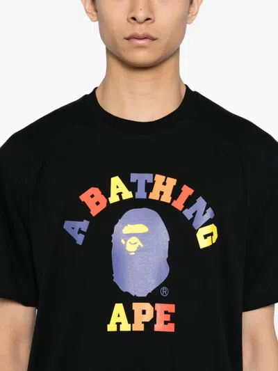 A Bathing Ape T-shirt Mit Print In Black