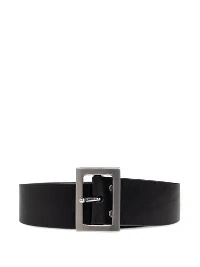 Rick Owens Rectangular Buckle Belt In Black
