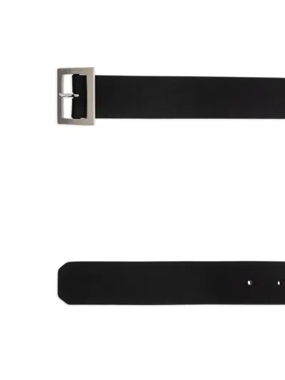 Rick Owens Rectangular Buckle Belt In Black