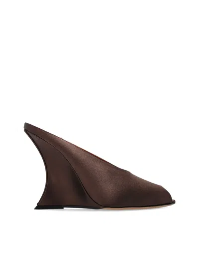 Paris Texas 125mm Satin Heeled Sandals In Brown