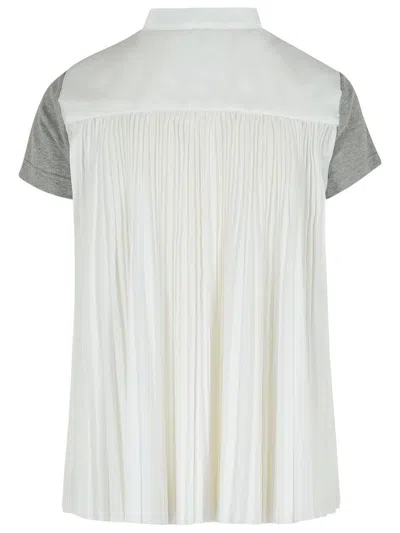 Sacai Gray Cotton T-shirt