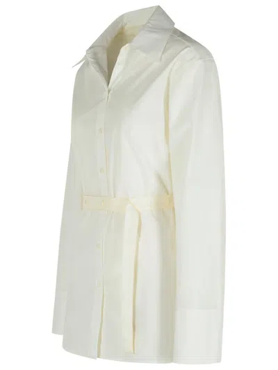 Rohe Combined Silk Poplin Vest-shirt In White