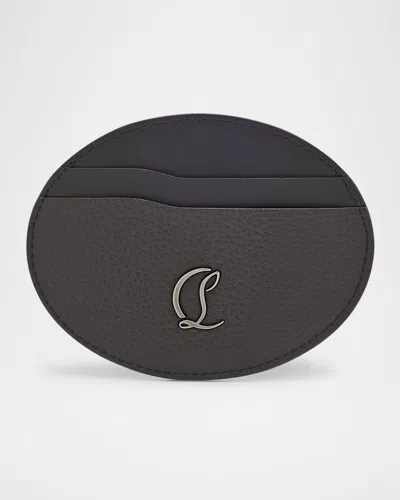 Christian Louboutin Men's Mooncrest Galet Leather Card Holder