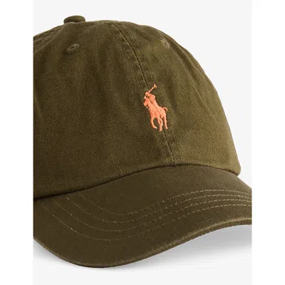 Polo Ralph Lauren Mens Canopy Olive Classic Logo-embroidered Adjustable Cotton Cap