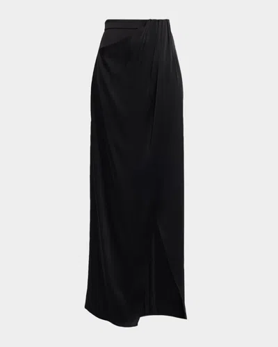 Lapointe Satin Wrap Maxi Skirt