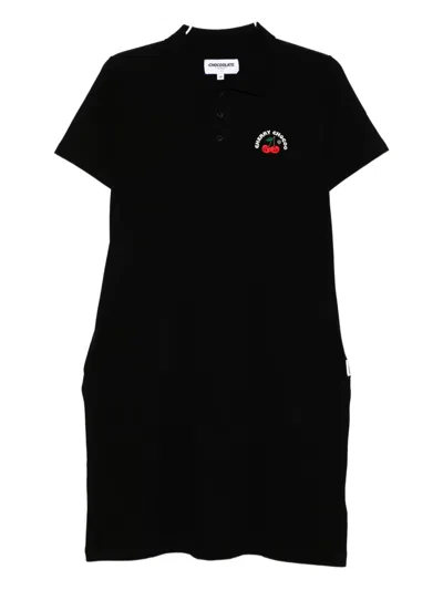 Chocoolate Poloshirtkleid Mit Logo-stickerei