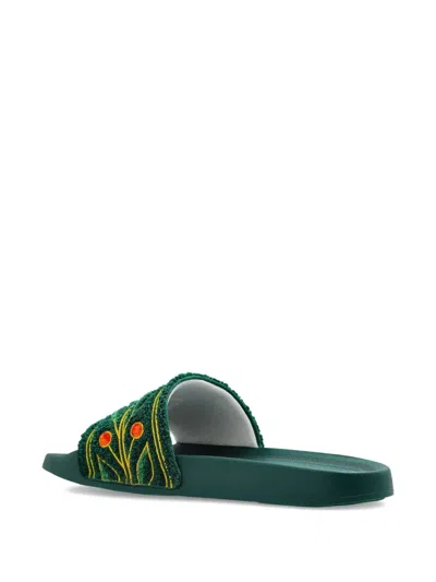 Casablanca Embroidered Slides