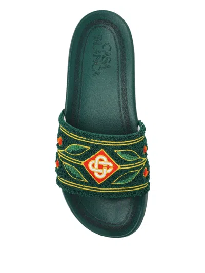 Casablanca Embroidered Slides