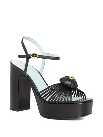 Valentino Garavani Sandal Royal Platform Sandal In Kidskin 115mm Woman Black 40.5 In Black
