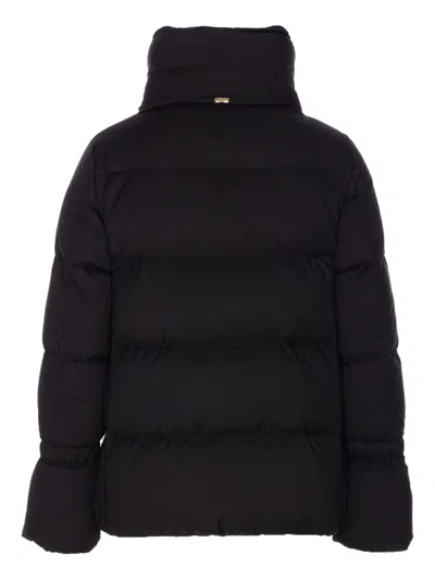 Herno Bell-sleeve Quilted Padded Jacket In Black