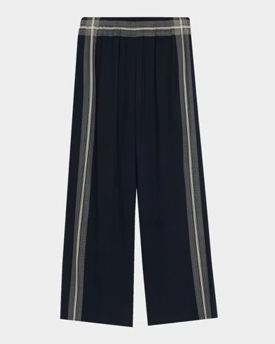 Vince Mid-rise Stripe Pull-on Pants