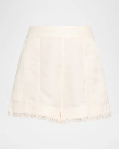 Simkhai Dax Fringe Linen-blend Shorts