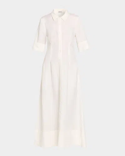 Simkhai Claudine Linen-blend Midi Shirtdress