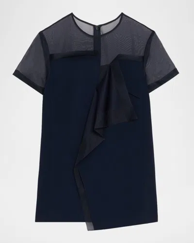 Jason Wu Collection Asymmetrical Drape Crepe Back Satin Top