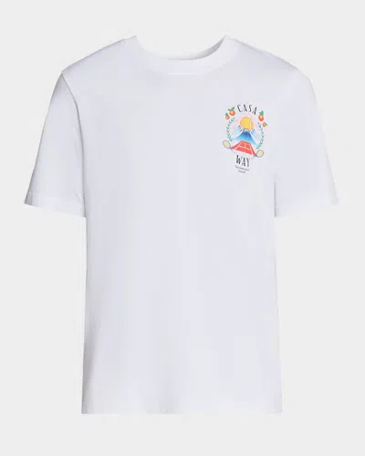 Casablanca Casa Way Mountain Printed T-shirt In White