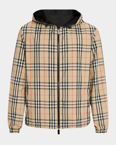 Burberry Reversible Checked Shell Hooded Jacket