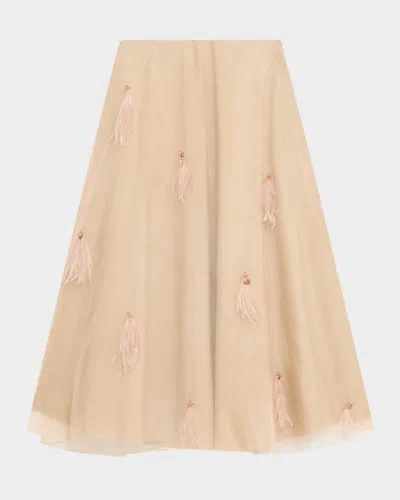 Dorothee Schumacher Sheer Volumes Beaded Organza Midi Skirt