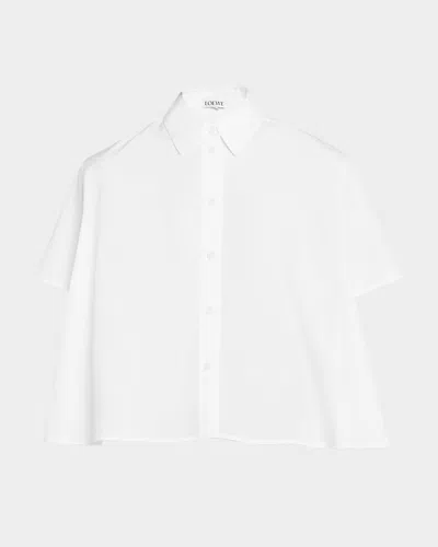 Loewe Poplin Short-sleeve Trapeze Blouse