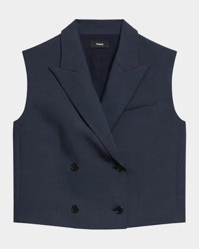 Theory Double Breasted Crop Vest