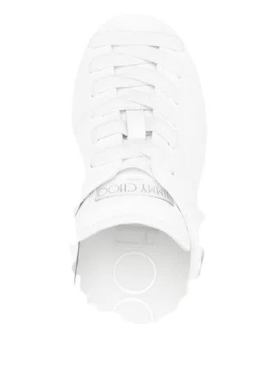 Jimmy Choo Diamond Maxi Pearl Leather Slippers