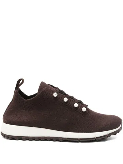 Jimmy Choo Women Veles Pearl Embellished Sneakers In Brown