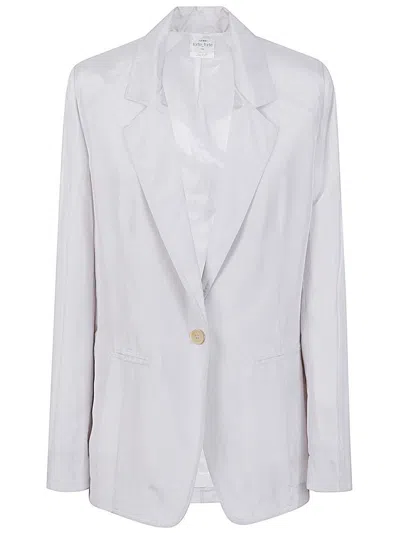 Forte Forte Women Silk Single-breasted Jacket In Gray