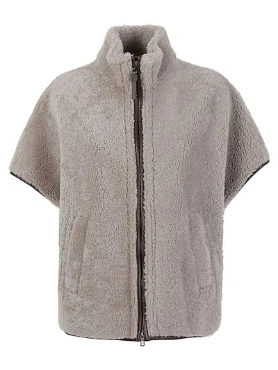 Brunello Cucinelli Sheepskin Jacket With Adjustable Drawstring Waist