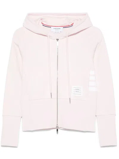 Thom Browne Cotton Hoodie With Drawstring Hood And Pockets In Pink